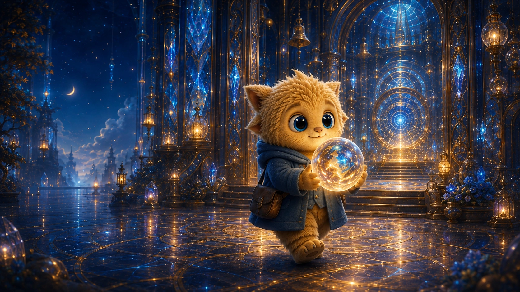Numi beginning the journey to deliver the Story Sphere to Earth